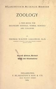 Cover of: Zoology: a text-book for secondary schools, normal schools and colleges