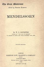Cover of: Mendelssohn