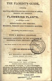 Cover of: The florist's guide by Thomas Bridgeman