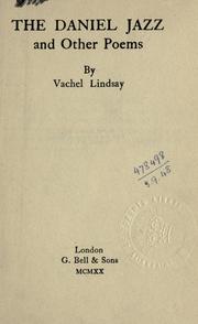Cover of: The Daniel jazz and other poems. by Vachel Lindsay