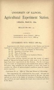 Cover of: Experiments with wheat, 1888-1895