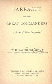 Cover of: Farragut and other great commanders: a series of naval biographies