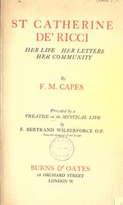 Cover of: St. Catherine de' Ricci by Florence Mary Capes