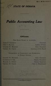 Cover of: Public accounting law ...