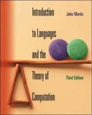 Cover of: Introduction to Languages and the Theory of Computation by John C. Martin