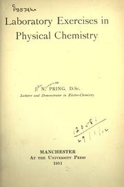 Cover of: Laboratory exercises in physical chemistry