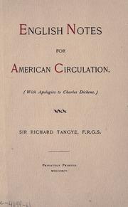 Cover of: English notes for American circulation: with apologies to Charles Dickens