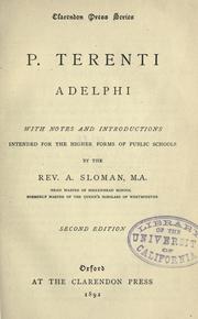 Cover of: Adelphi by Publius Terentius Afer