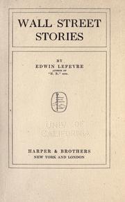 Cover of: Wall Street stories by Edwin Lefevre