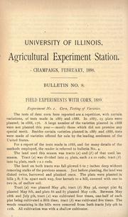 Field experiments with corn, 1889 by Hunt, Thomas F.