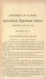 Cover of: Field experiments with corn, 1889 by Hunt, Thomas F.