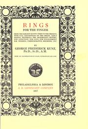 Cover of: Rings for the finger by George F. Kunz, George Frederick Kunz