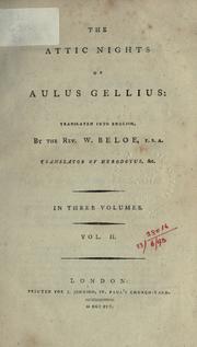Cover of: The Attic nights by Aulus Gellius