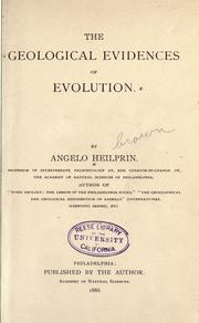 Cover of: The geological evidence of evolution. by Angelo Heilprin, Angelo Heilprin