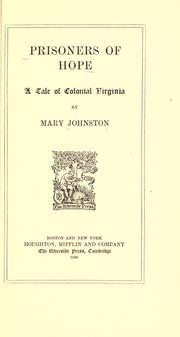 Cover of: Prisoners of hope by Mary Johnston