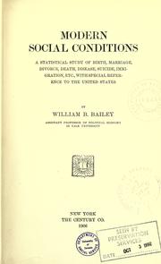 Cover of: Modern social conditions by William Bacon Bailey