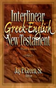 Interlinear Greek-English New Testament, by Jay P.Sr. Green