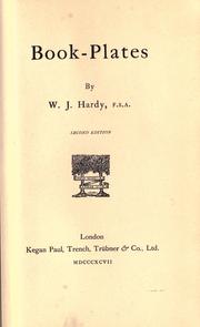 Cover of: Book-plates. by William John Hardy