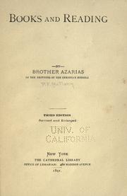 Books and reading by Azarias Brother, McMahon, Joseph Henry, 1862-1939, Mooney, John Aloysius