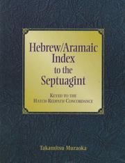Cover of: Hebrew/Aramaic index to the Septuagint by T. Muraoka