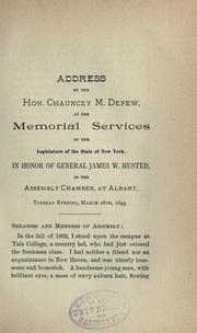 Cover of: Address by Chauncey M. Depew