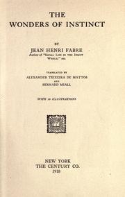 Cover of: The wonders of instinct by Jean-Henri Fabre