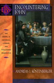 Cover of: Encountering John: the Gospel in historical, literary, and theological perspective