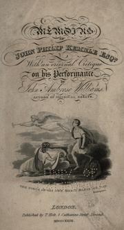 Cover of: Memoirs of John Philip Kemble ...: With an original critique on his performance
