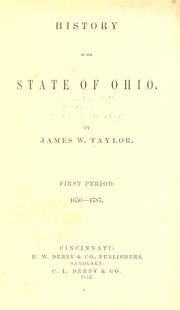 Cover of: History of the state of Ohio