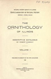 Cover of: The ornithology of Illinois by Robert Ridgway, Robert Ridgway