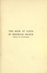 Cover of: Book of Faith by Reginald Pecock