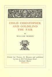 Cover of: Child Christopher and Goldilind the fair. by William Morris