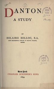 Cover of: Danton by Hilaire Belloc, Hilaire Belloc