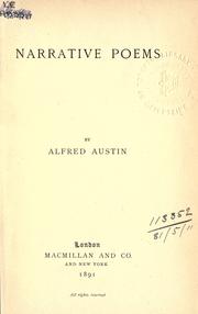 Cover of: Narrative poems. by Austin, Alfred
