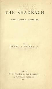 Cover of: The shadrach: and other stories