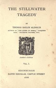 Cover of: The Stillwater tragedy by Thomas Bailey Aldrich