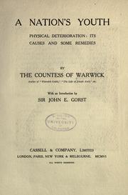Cover of: A nation's youth by Warwick, Frances Evelyn Maynard Greville Countess of