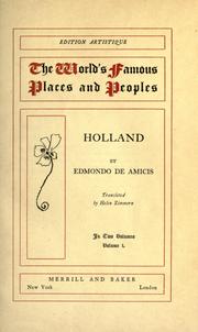 Holland by Edmondo De Amicis
