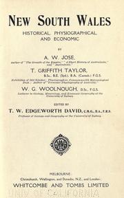 Cover of: New South Wales: historical, physiographical, and economic