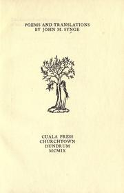 Cover of: Poems and translations