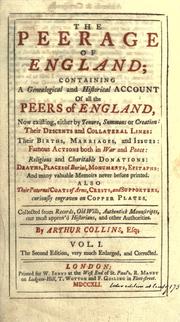 Cover of: The peerage of England by Collins, Arthur