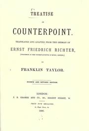 Cover of: Treatise on counterpoint.