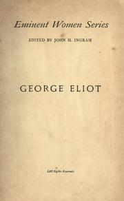 Cover of: George Eliot by Mathilde Blind