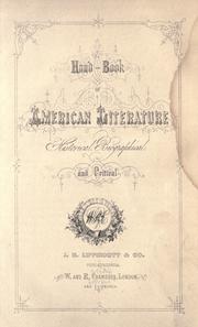 Cover of: Hand-book of American literature, historical, biographical, and critical. by Joseph Gostwick