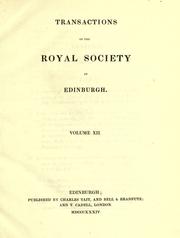 Transactions of the Royal Society of Edinburgh