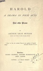 Cover of: Harold, a drama in four acts and other poems.