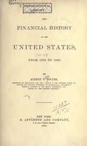 Cover of: Financial history of the United States. by Bolles, Albert Sidney