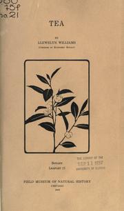 Cover of: Tea by Llewelyn Williams