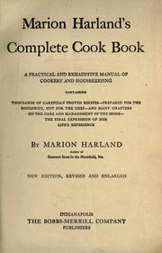 Cover of: Marion Harland's complete cook book