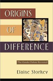 Cover of: Origins of Difference: The Gender Debate Revisited